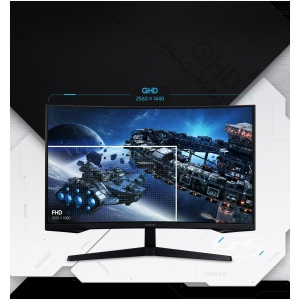מסך מחשב ‏27 ‏אינטש Samsung Odyssey G5 G55C LS27CG552EMXUE WQHD סמסונג