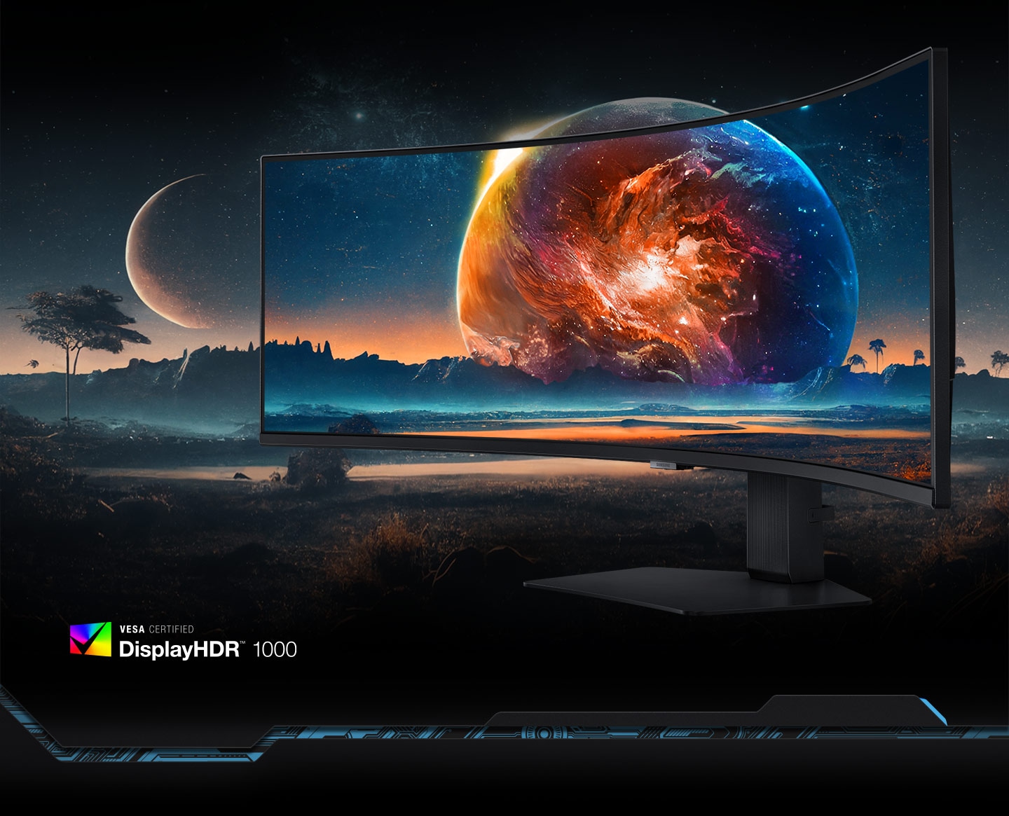 מסך גיימינג קעור רחב במיוחד 49 אינץ', Odyssey G9 G95C DQHD 240Hz
