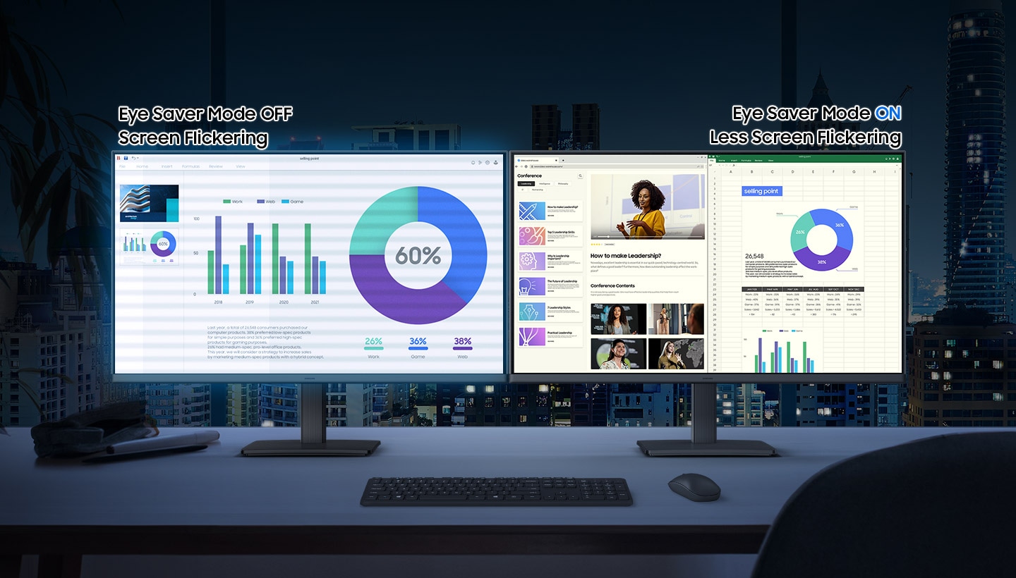 מסך מחשב Samsung Essential Monitor S3 S30GD S24D300GAM IPS 23.8 Inch