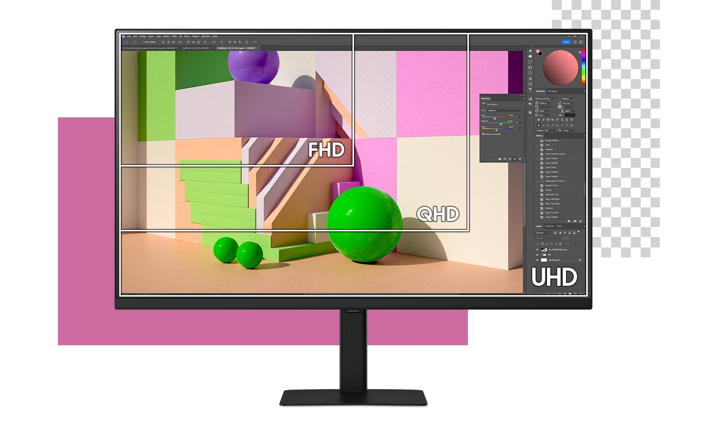 מסך ViewFinity S7 S70D UHD בגודל 27 אינץ' 