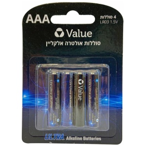 סוללות AAA - 8 יחידות VALUE